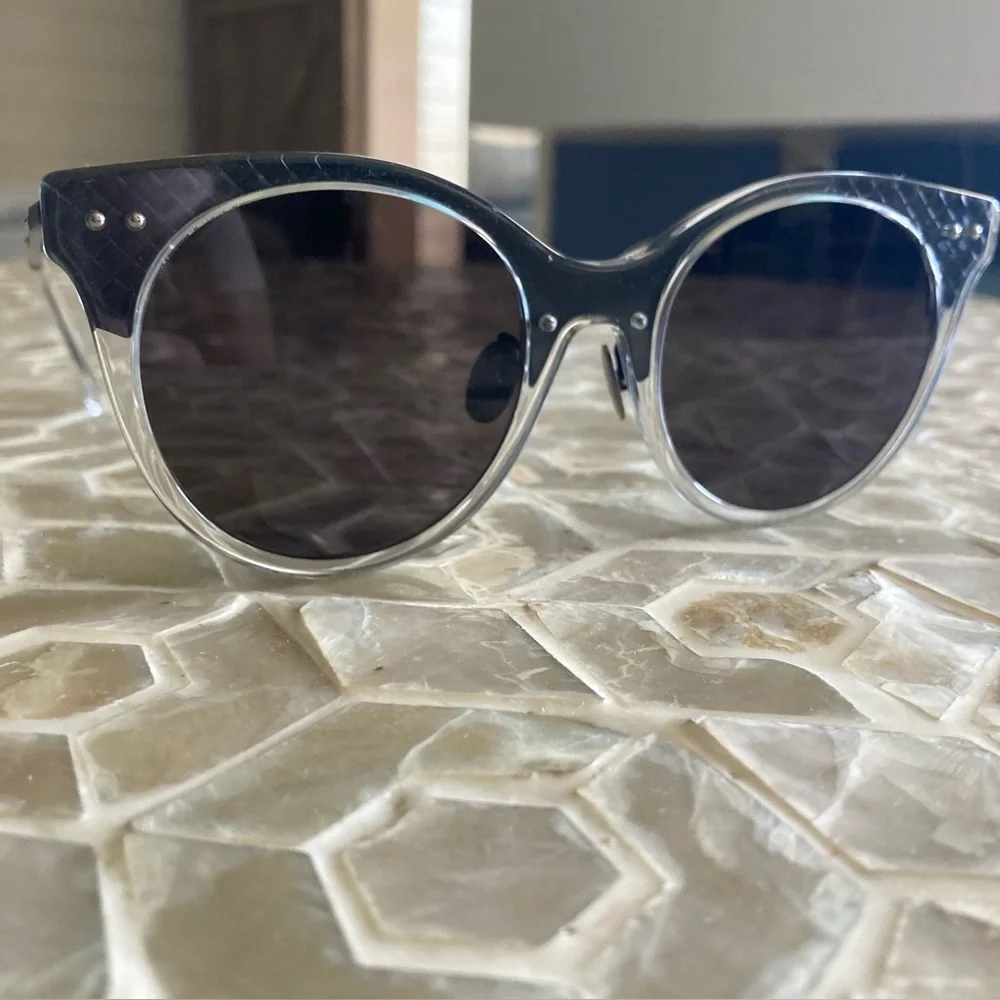 BOTTEGA VENETA 50MM Round Unisex Core Sunglasses in grey/brown
